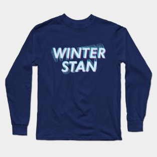 AESPA winter stan name futuristic text glitch MY | Morcaworks Long Sleeve T-Shirt